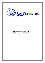 Statuto Save Children's Life onlus